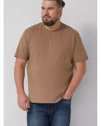 Tricou cu decolteu la baza gatului, Maro