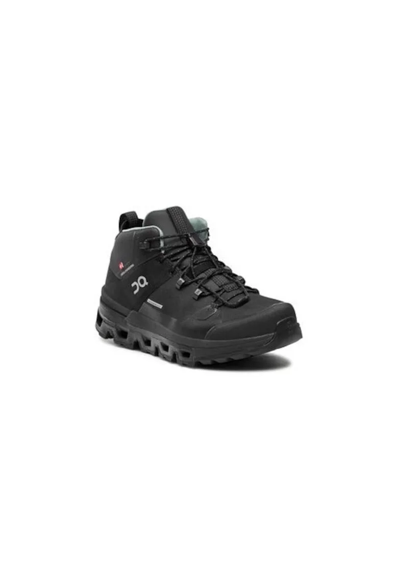 Bocanci trekking dama  303532154, Piele ecologica, Negru, Negru