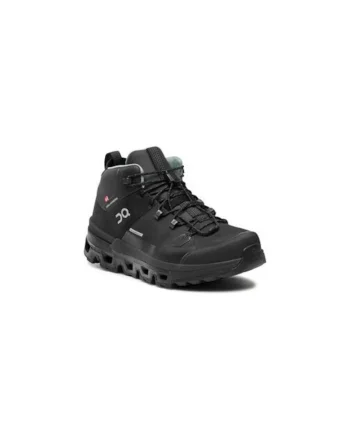 Bocanci trekking dama  303532154, Piele ecologica, Negru, Negru
