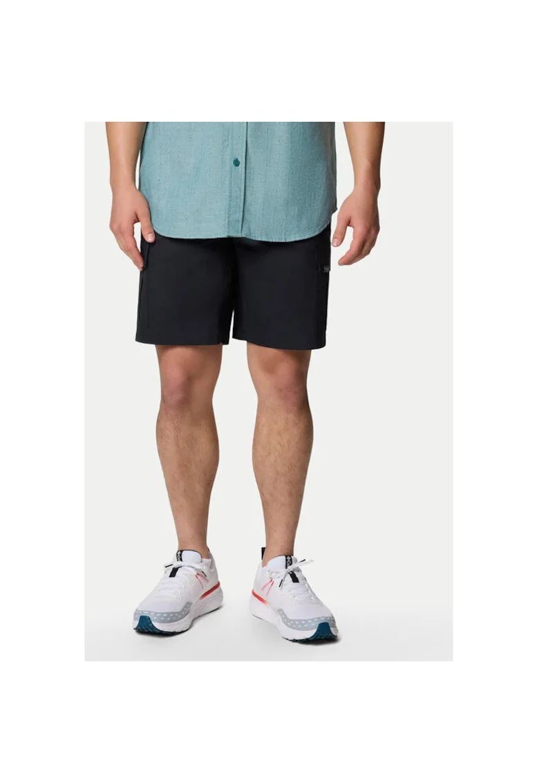 Pantaloni scurti barbati,  304693526, Bumbac, Negru, Negru