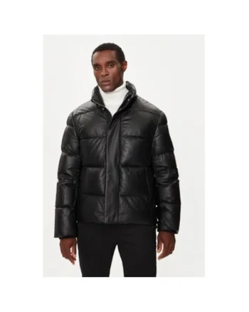 Geaca barbati,  304452987, Piele naturala, Negru, Negru