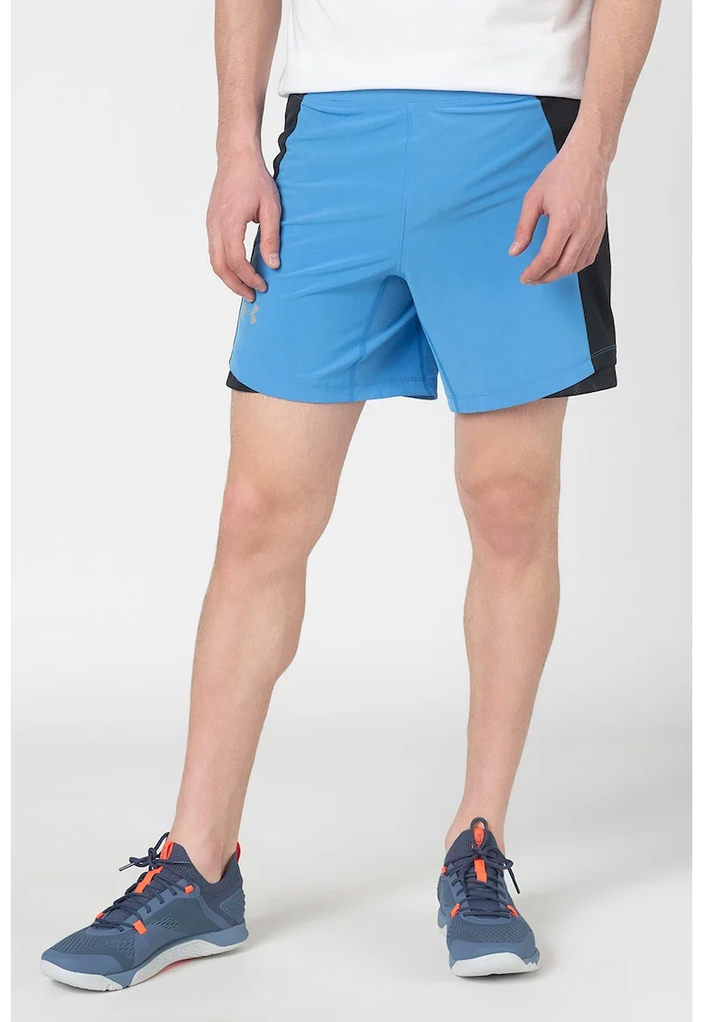 Pantaloni scurti cu model 2in1, pentru alergare Qualifier, Albastru