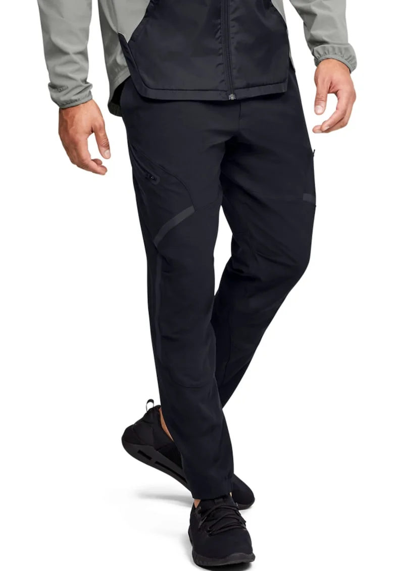 Pantaloni jogger elastici cu finisaj rezistent la apa, pentru antrenament Unstoppable, Negru