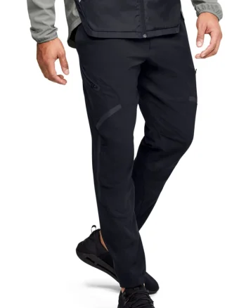 Pantaloni jogger elastici cu finisaj rezistent la apa, pentru antrenament Unstoppable, Negru