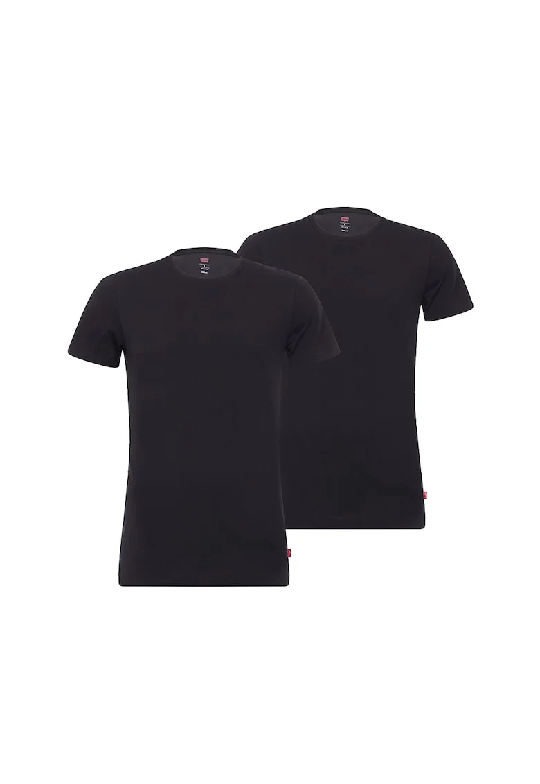 Set de tricouri slim fit de casa - 2 piese, Negru