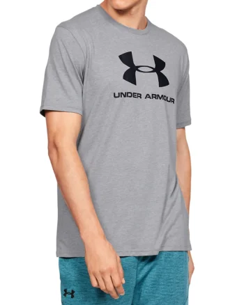 Tricou cu imprimeu logo pentru antrenament Sportstyle, Gri melange