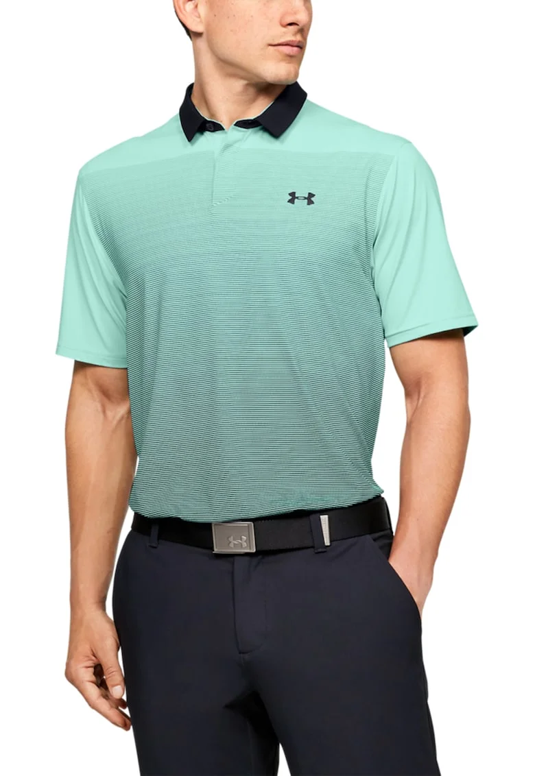 Tricou polo cu model in degrade, pentru golf Iso-Chill, Verde menta