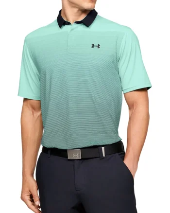Tricou polo cu model in degrade, pentru golf Iso-Chill, Verde menta
