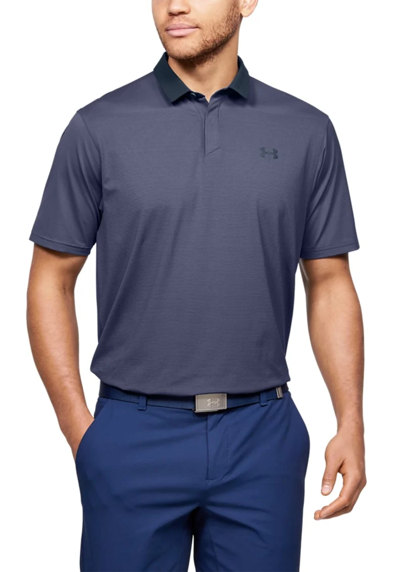 Tricou polo cu model in degrade, pentru golf Iso-Chill, Bleumarin