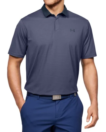 Tricou polo cu model in degrade, pentru golf Iso-Chill, Bleumarin