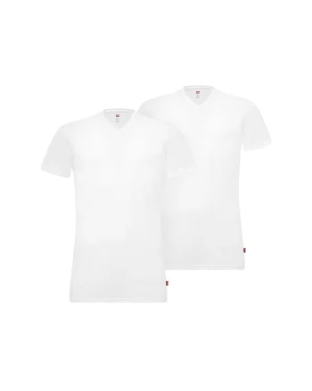 Set de tricouri slim fit pentru casa - 2 piese, Alb