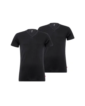 Set de tricouri slim fit pentru casa - 2 piese, Alb/Negru