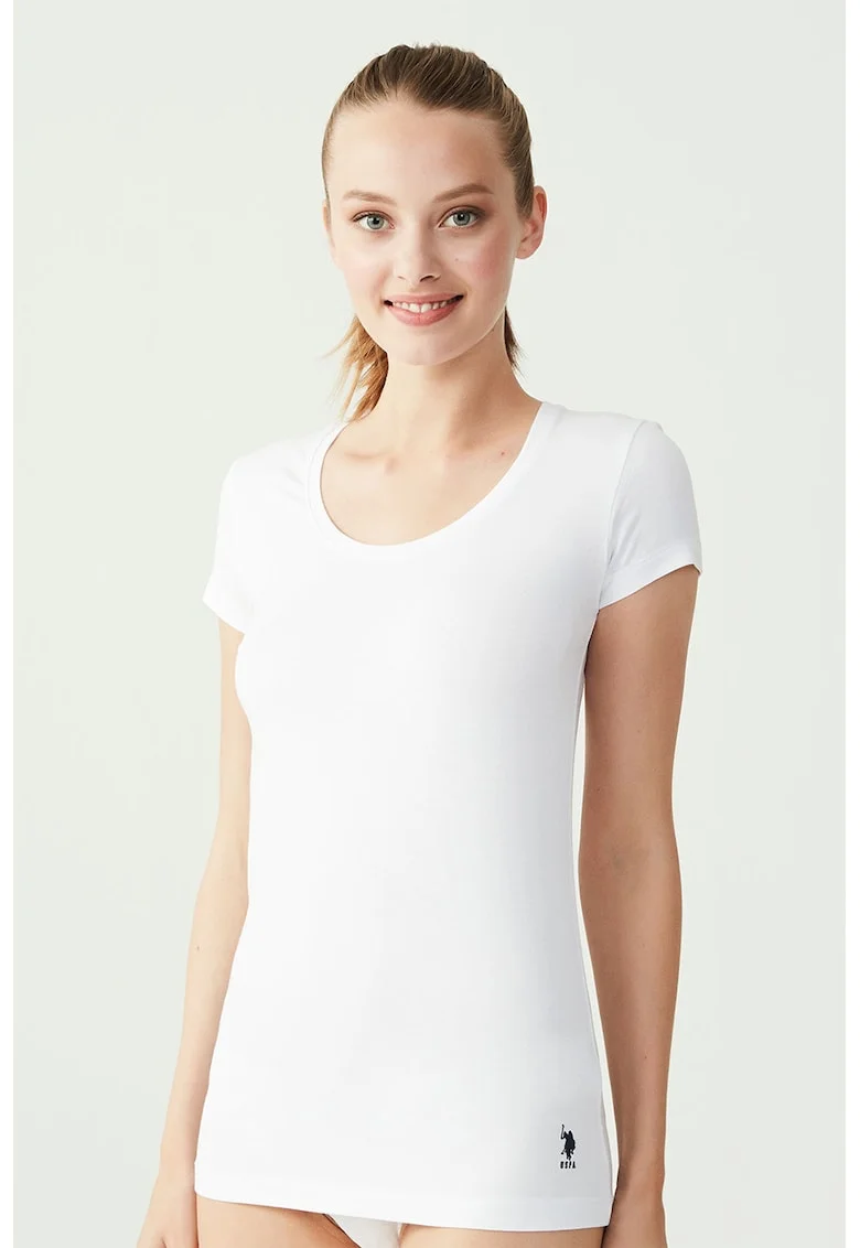 Tricou de casa cu logo discret ss, Alb