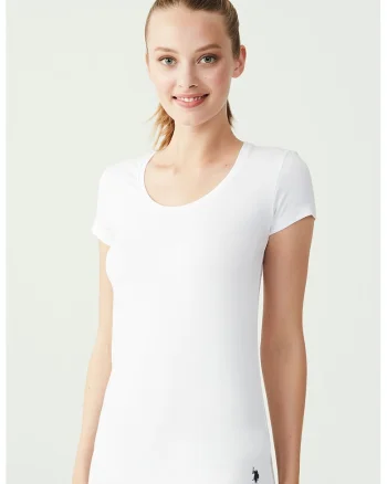 Tricou de casa cu logo discret ss, Alb