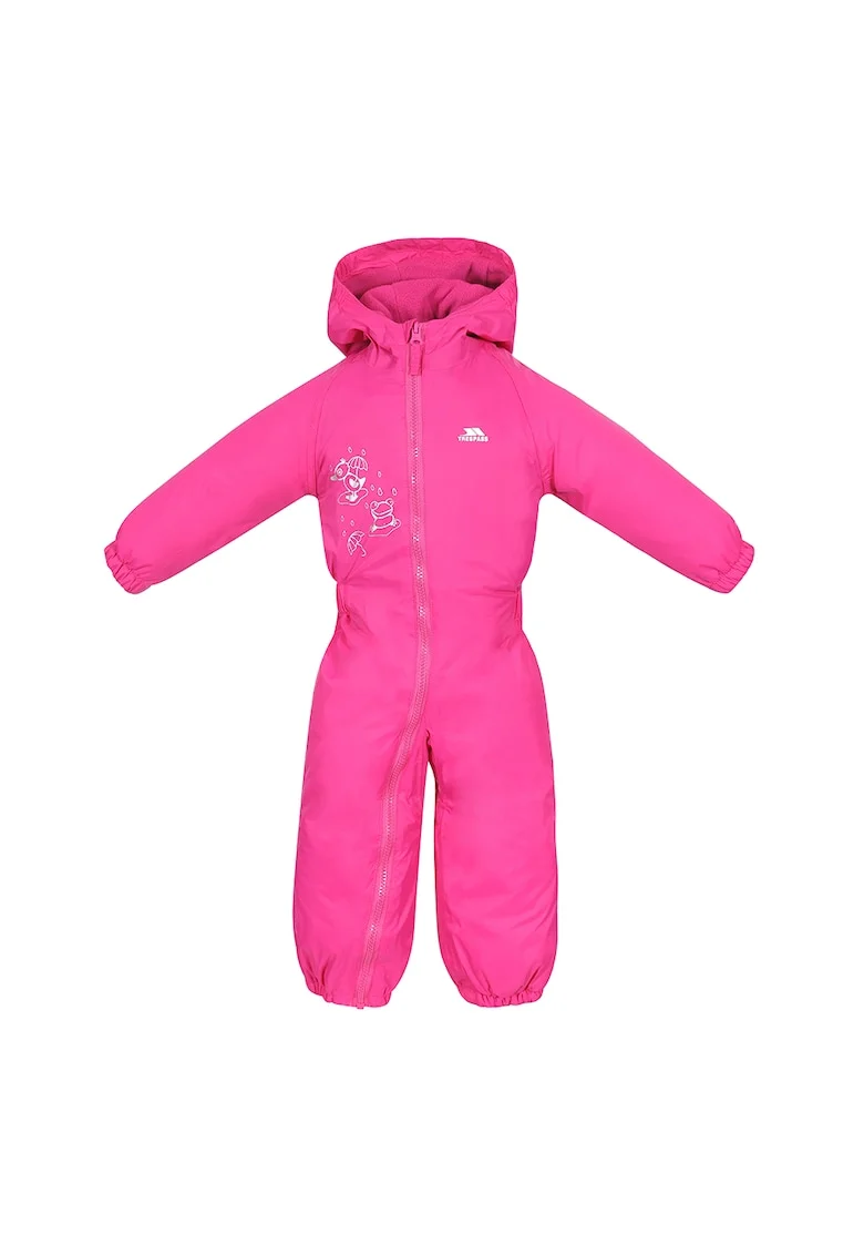 Salopeta impermeabila cu gluga si vatelina Dripdrop, Fucsia
