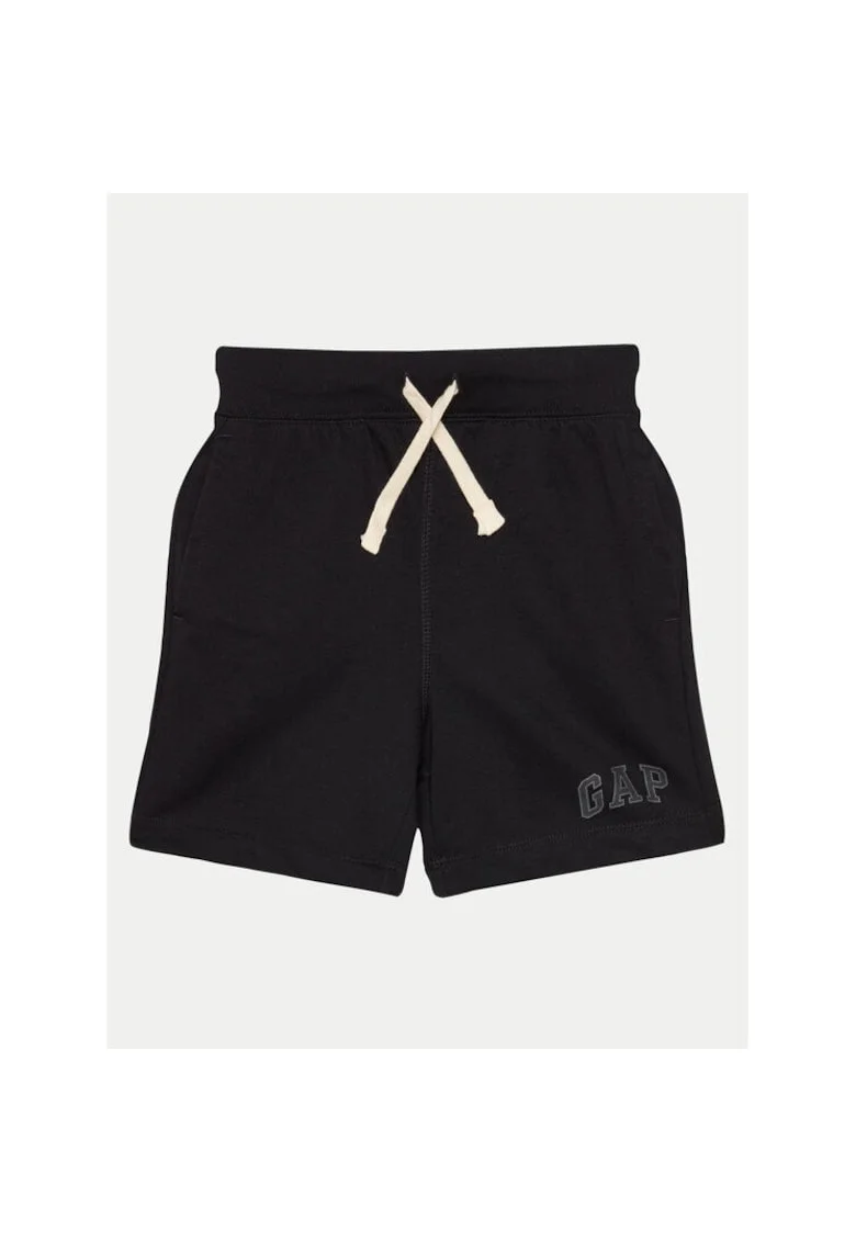 Pantaloni scurti baieti,  304145292, Bumbac/Poliester, Negru, Negru