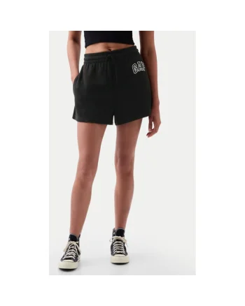 Pantaloni scurti dama,  304144516, Bumbac/Poliester, Negru, Negru