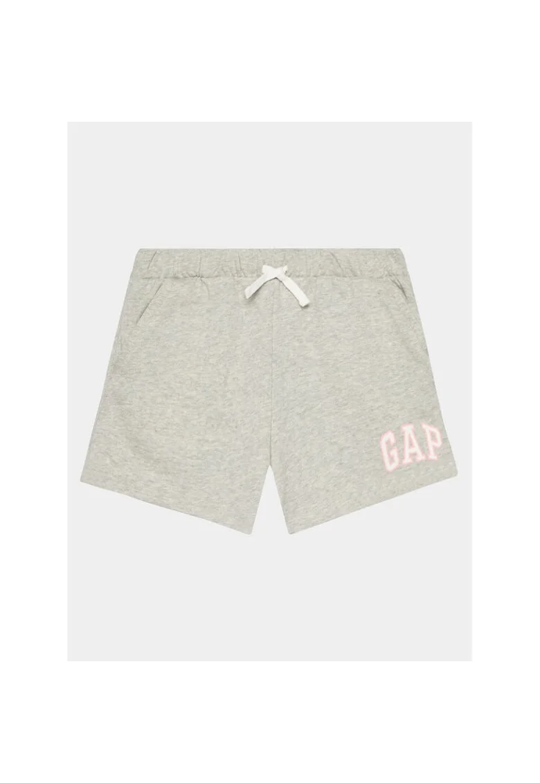 Pantaloni scurti fete,  304145254, Bumbac/Poliester, Gri, Gri