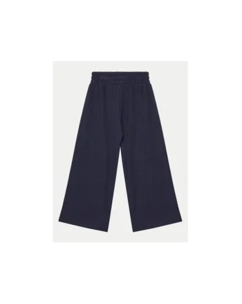 Pantaloni fete,  305289834, Bumbac/Poliester reciclat, 134 CM, Albastru