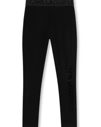 Colanti cu banda logo, Negru,