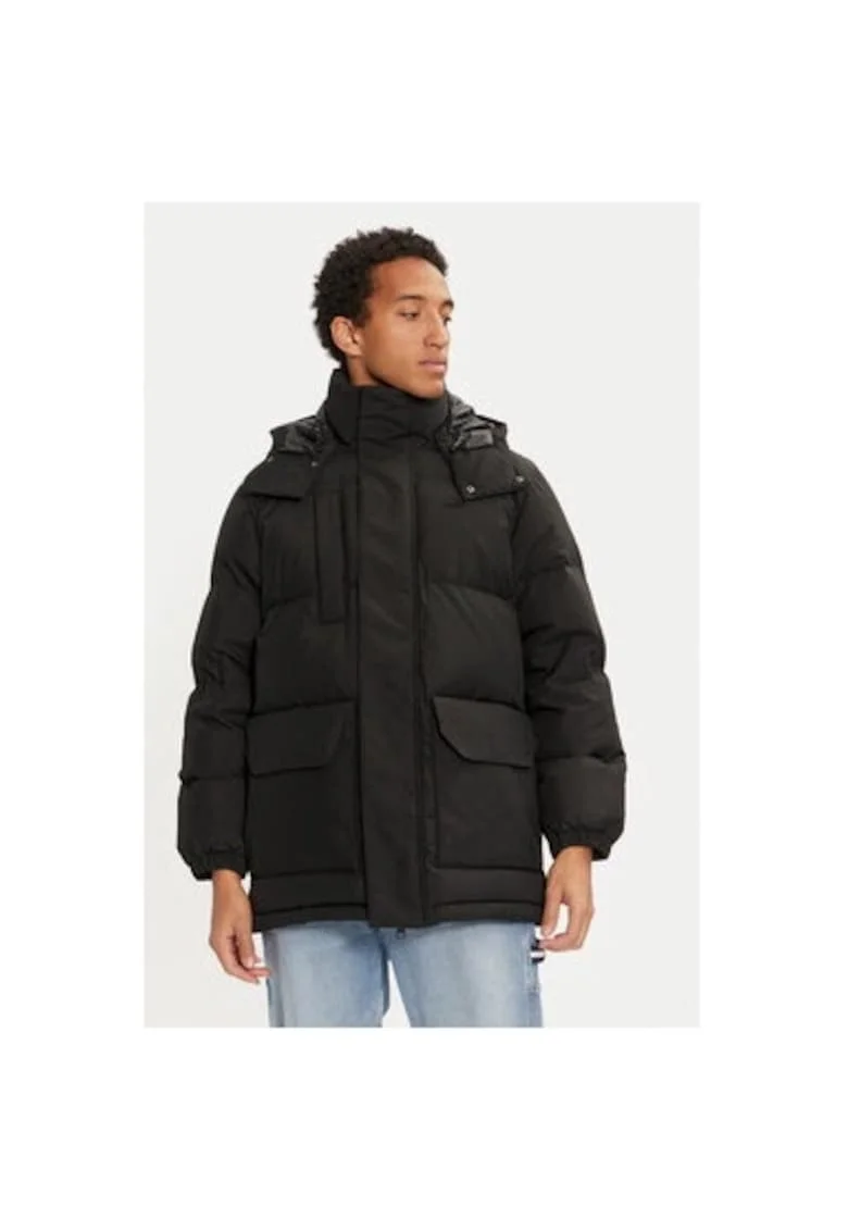 Geaca barbati,  304585166, Poliester, Negru, Negru