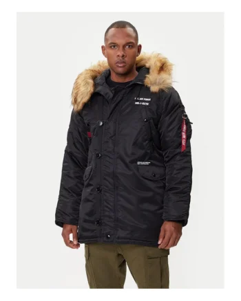 Geaca barbati,  207377462, Nylon, Negru, Negru