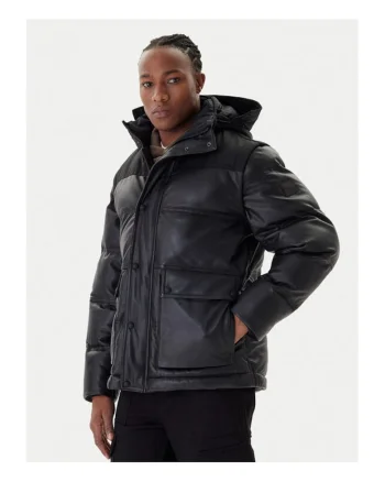 Geaca barbati,  304242519, Piele naturala, Negru, Negru