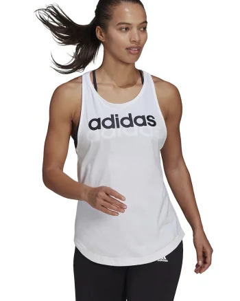 Top cu imprimeu logo Essentials, Alb/Negru