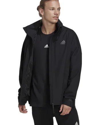 Jacheta relaxed fit cu logo mic pentru trekking Traveer, Negru