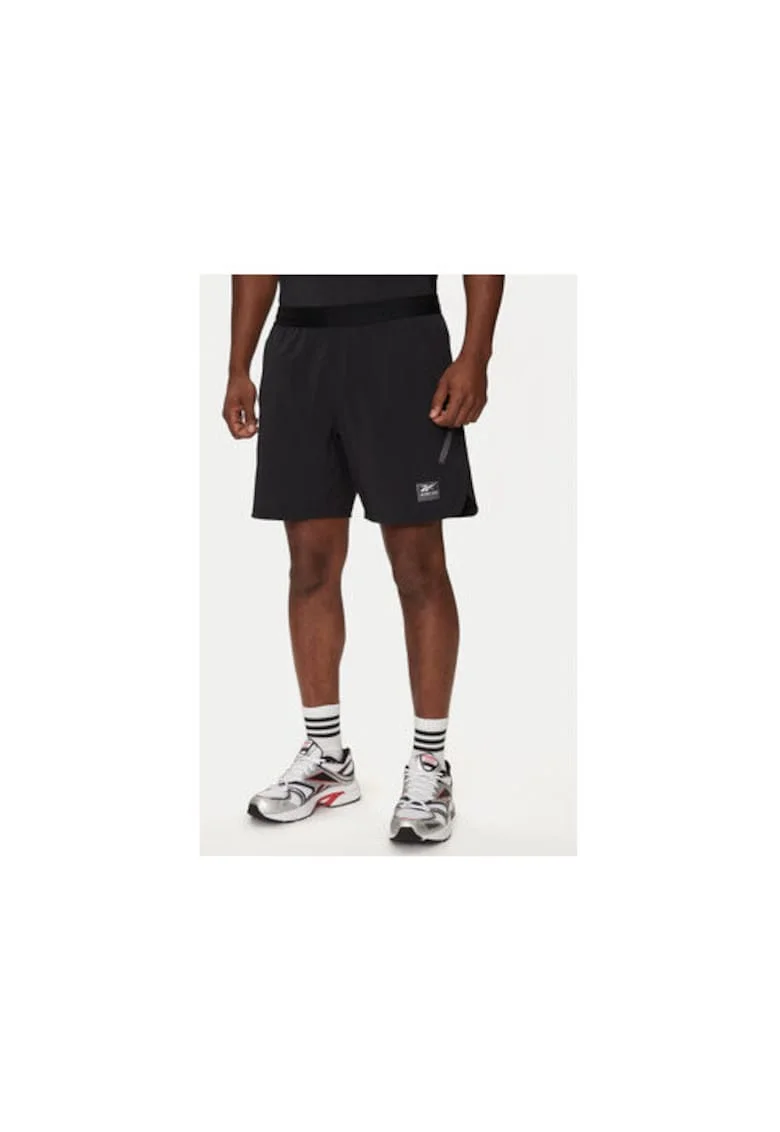 Pantaloni scurti barbati,  304553387, Poliester, Negru, Negru