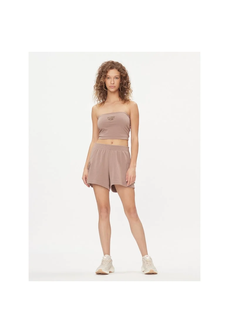Pantaloni scurti sport dama,  302536184, Bumbac, Bej