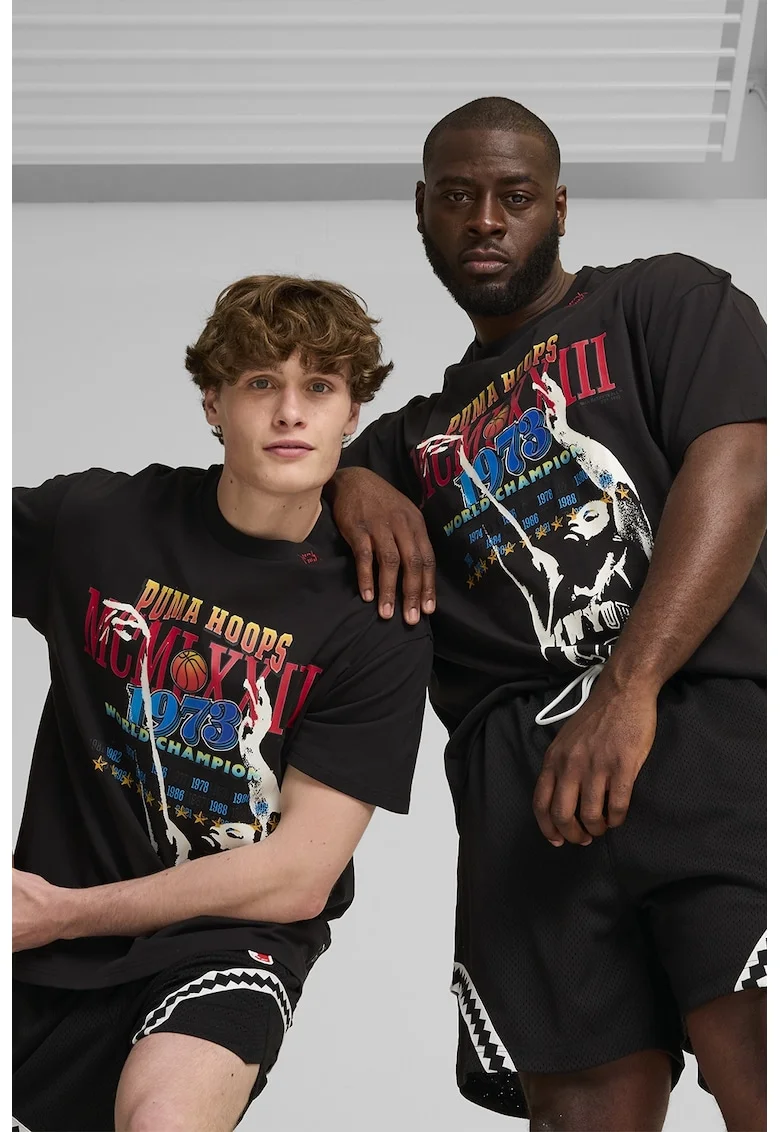 Tricou supradimensionat pentru baschet Crowd Craze, Negru
