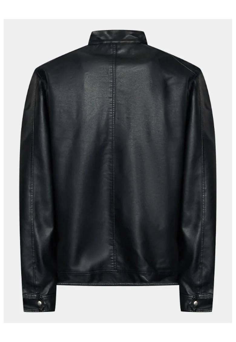Geaca barbati,  303340049, Piele Ecologica, Negru