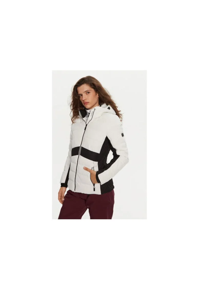 Geaca ski dama,  304336140, Poliester reciclat, Alb, Alb