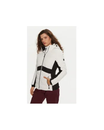 Geaca ski dama,  304336140, Poliester reciclat, Alb, Alb