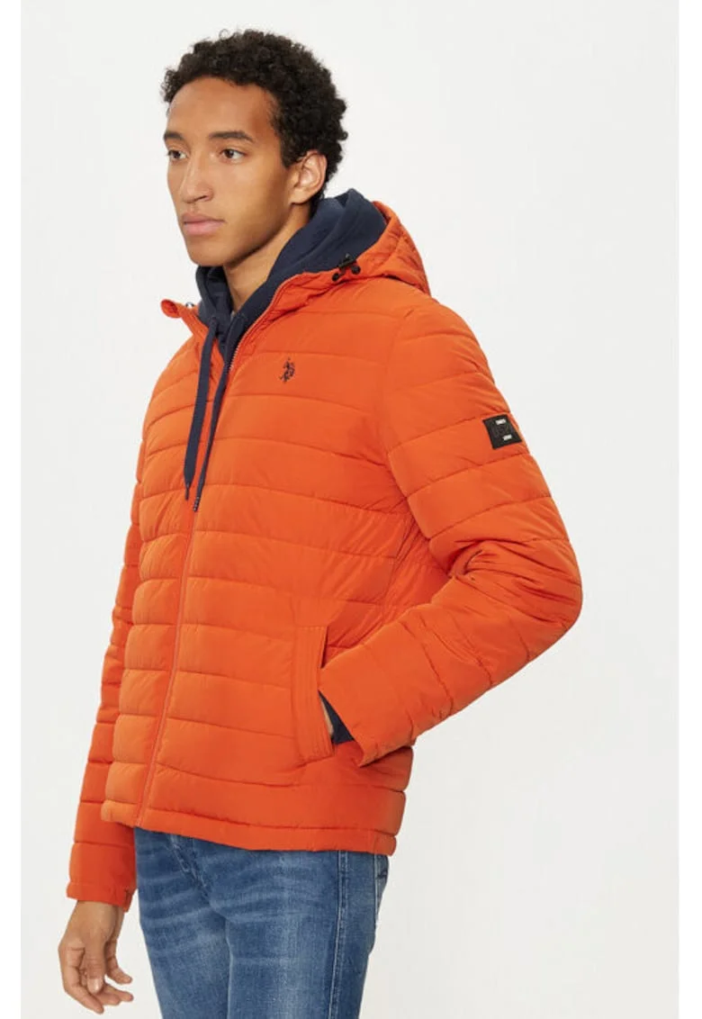 Geaca barbati,  304797897, Nylon, Portocaliu, Portocaliu