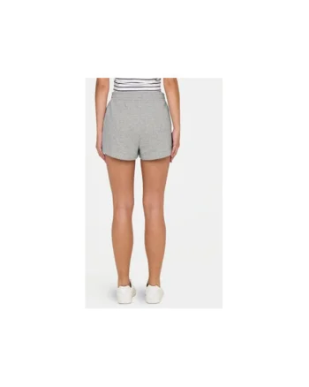 Pantaloni scurti dama,  304783760, Bumbac/Poliester reciclat, Gri, Gri