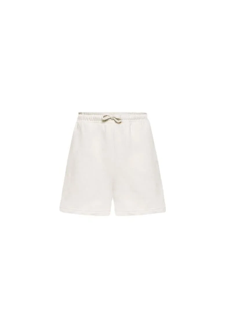 Pantaloni scurti sport dama  bej, bumbac-poliester,