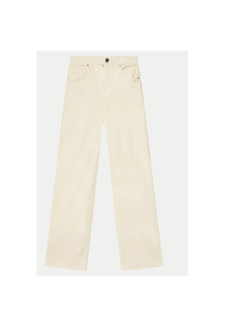 Pantaloni fete,  304704628, Bumbac, 140 CM, Bej