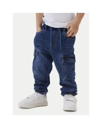 Pantaloni baieti,  304434419, Bumbac/Poliester/Viscoza, Albastru, Albastru