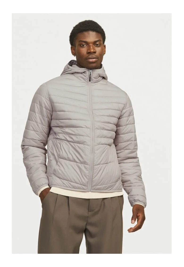 Jack&Jones Geaca din puf Estate 12256983 Gri Regular Fit, Poliester