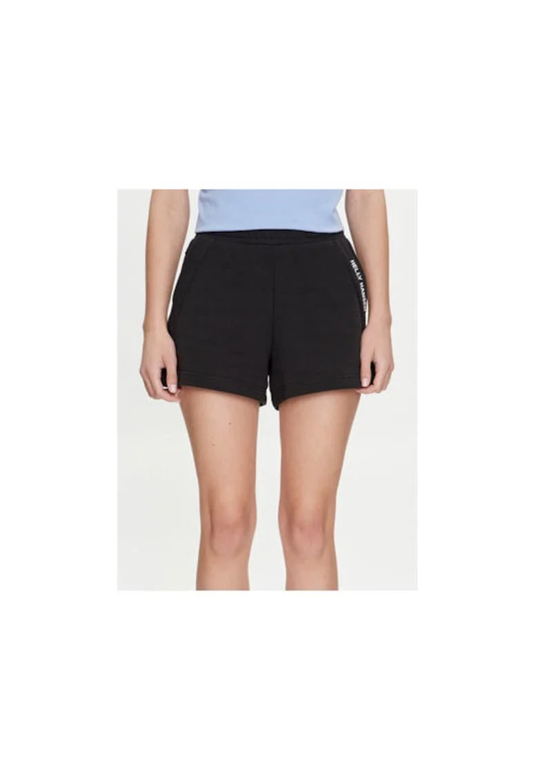Pantaloni scurti dama,  303775476, Bumbac/Poliester, Negru, Negru