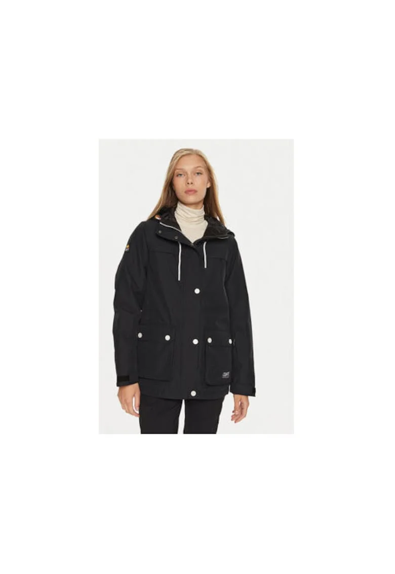 Geaca ski dama,  304704123, Poliester reciclat, Negru, Negru