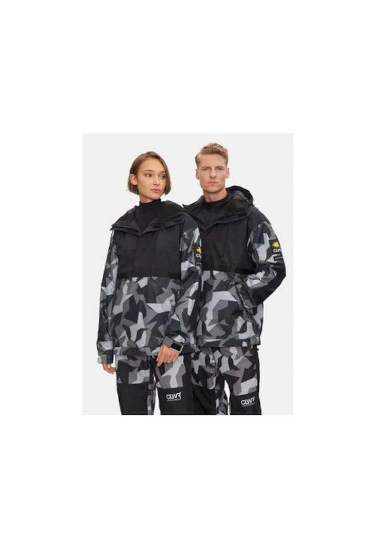 Geaca snowboard unisex,  304703720, Poliester reciclat, Negru, Negru