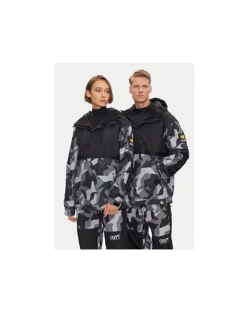Geaca snowboard unisex,  304703720, Poliester reciclat, Negru, Negru