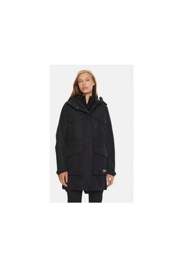 Geaca ski dama,  304704062, Poliester reciclat, Negru, Negru