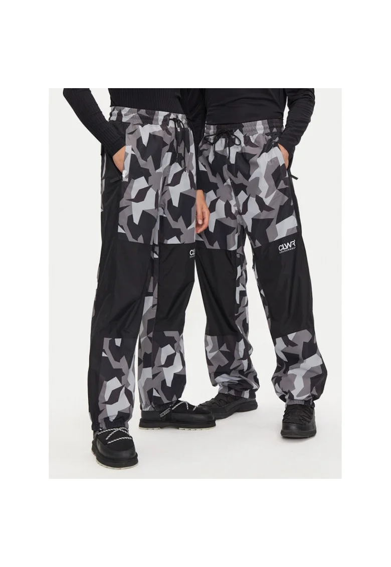 Pantaloni snowboard unisex,  304704185, Poliester, Negru, Negru