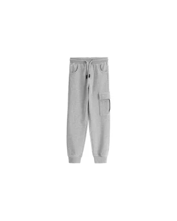Pantaloni sport baieti,  bumbac/viscoza, gri