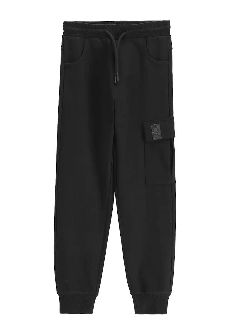 Pantaloni sport baieti,  bumbac, negru