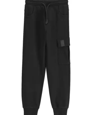 Pantaloni sport baieti,  bumbac, negru